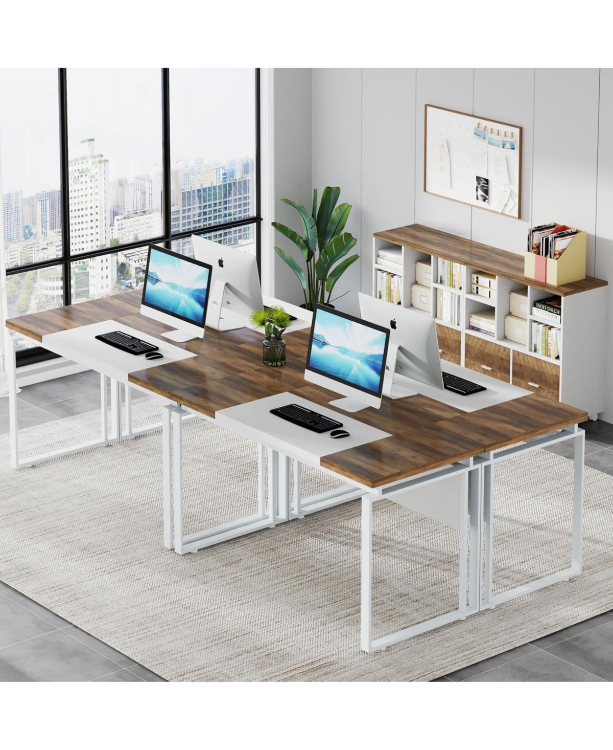 Tribesigns L-Shaped Desk with Drawers, 63" Office Desk with File Cabinet
