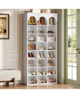70.87" Tall Shoe Storage Cabinet with 24 Cubbies, Freestanding Shoes Rack Organizer