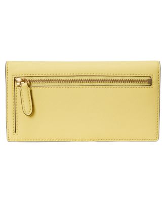 Crosshatch Leather Slim Snapped-Closure Wallet