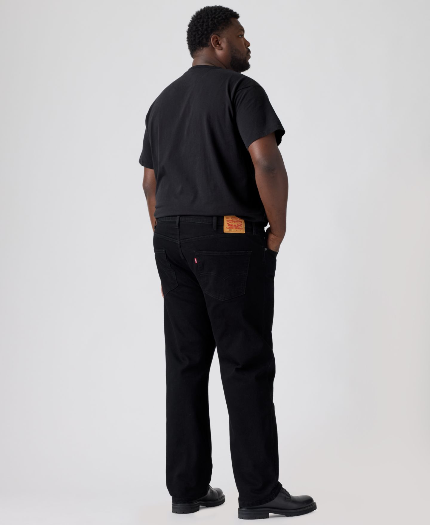 Мужские джинсы Levi's Big & Tall 506 Comfort Jean, цвет: Чёрный — фото 4
