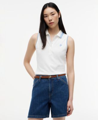 Women's Sleeveless Script Polo T-Shirt
