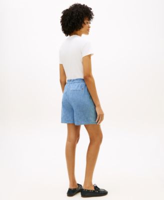 Women's Chambray Straight-Fit Shorts