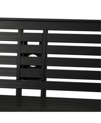 Outdoor 54" HDPE With Cupholders Porch Swing Bench