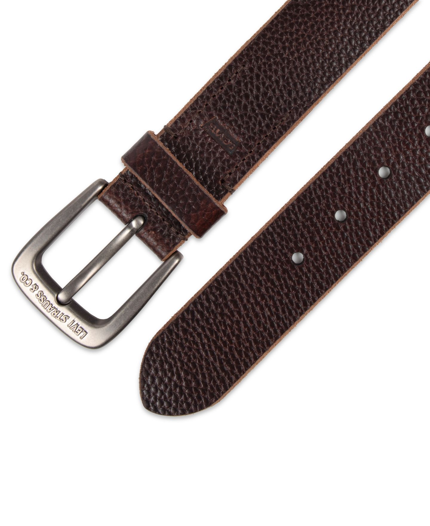 Мужской ремень Levi's Raw-Edge Harness Belt, цвет: Коричневый — фото 3