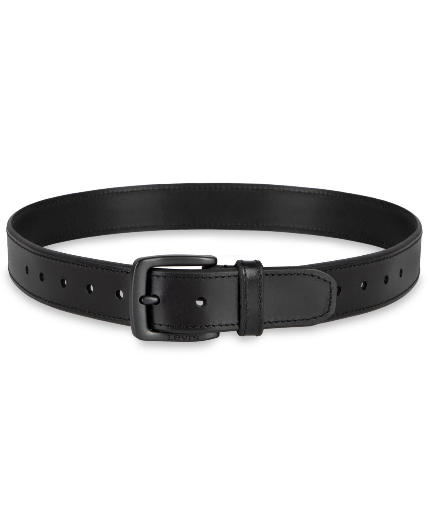 Мужской ремень Levi's Elevated Leather Belt, цвет: Чёрный — фото 3