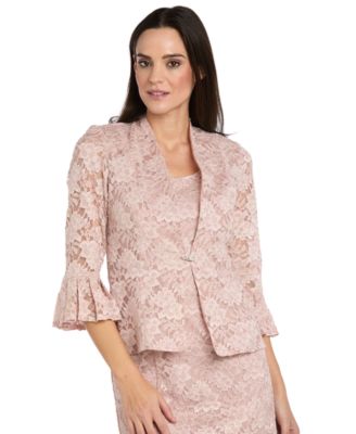 Women's Lace Pleat Hem-Jacket Dress