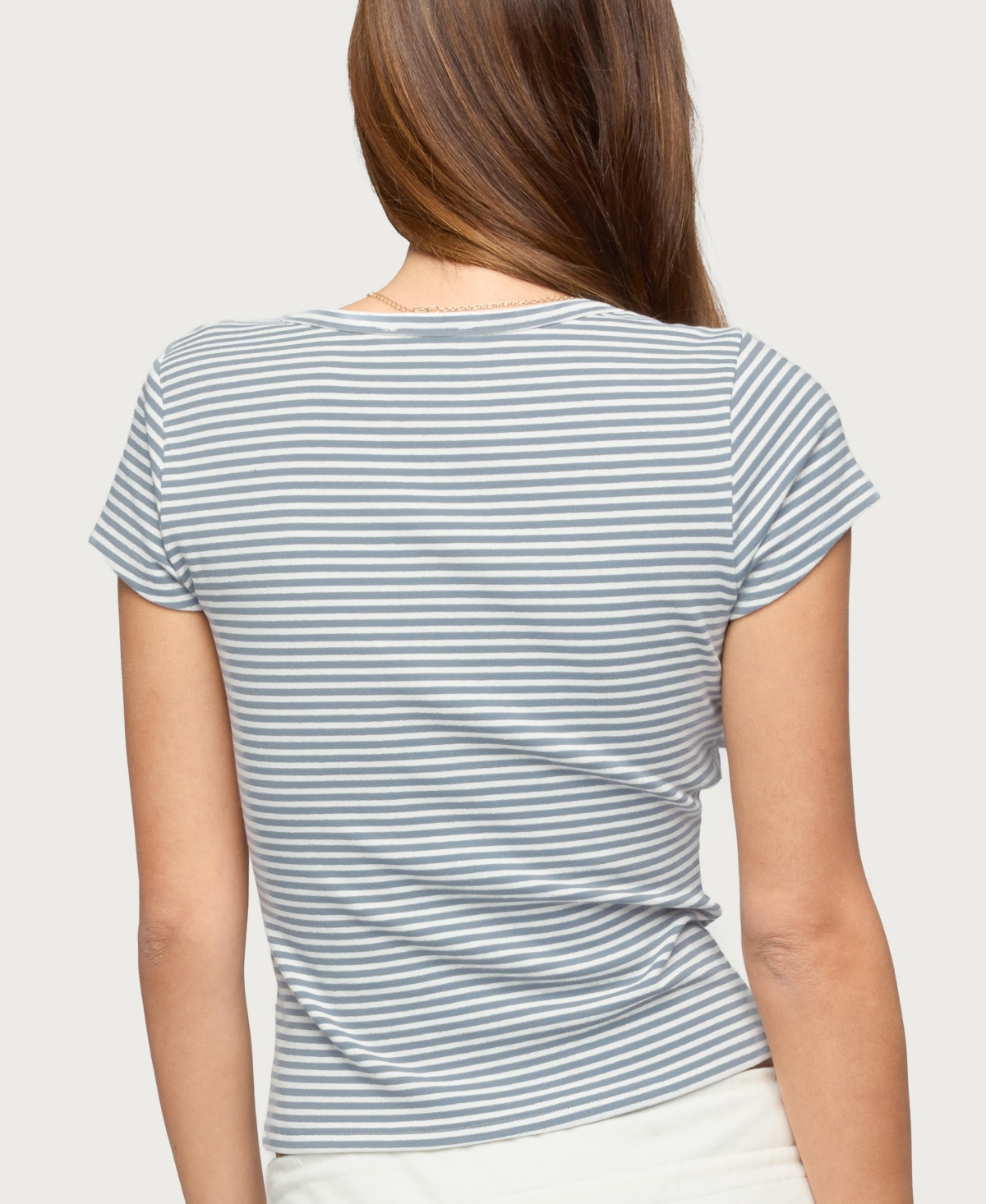 Women's Kady Striped Henley T Shirt