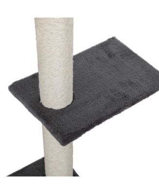 5-Piece Wall Mounted Cat Climber Set with Shelves, Perches & Scratching Posts - Modern Cat Furniture