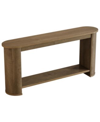 63" Console Table with Shelf, Slim Entryway Sofa Table for Living Room