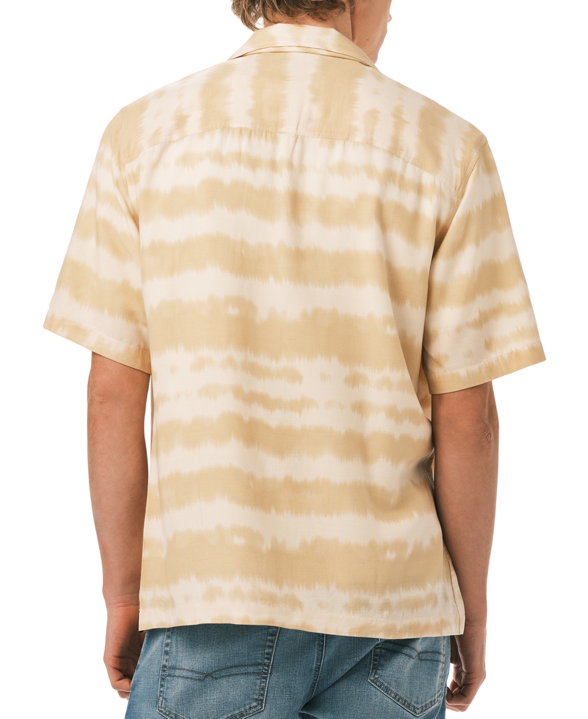 Buffalo David Bitton Men's Tie-Dye Stripe Camp Shirt