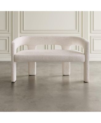 Gwen Modern Luxury Jacquard Fabric Upholstered Sculpture Bench