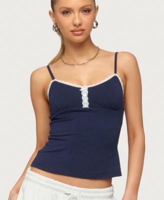 Women's Olezka Contrast Lacey Tank Top
