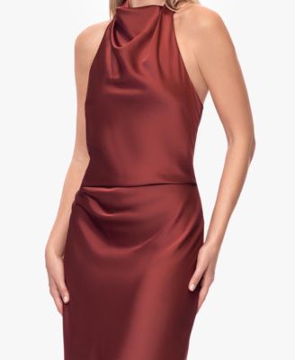 Women's Cowl Neck Halter Gown