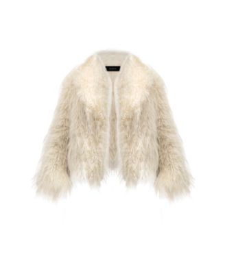 Women's Faux-Fur Plush Teddy Coat