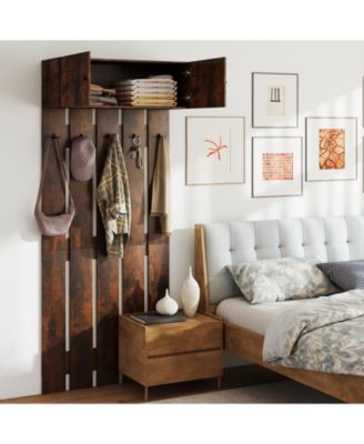 Entryway Wall Coat Rack Wall Mounted Coat Clothes Rack