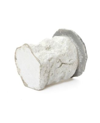  Outdoor Side Table, 18.7" MgO Patio Accent with Textured Base & Smooth Round Top