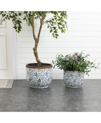 Planter, 12.2" Round, Indoor & Outdoor Garden Pot