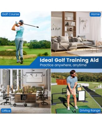 Golf Swing Trainer Click Stick for Speed, Flexibility, Balance & Tempo