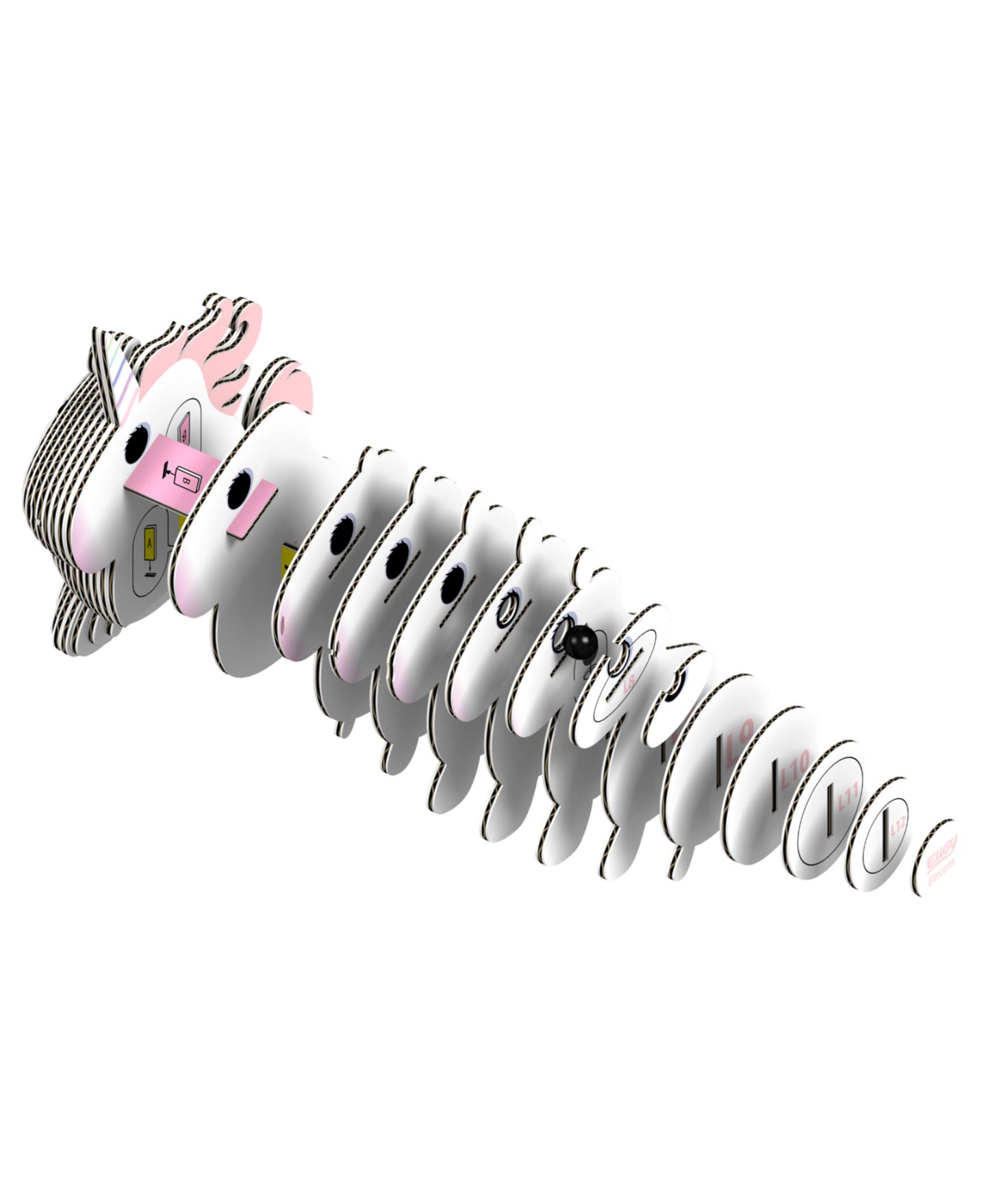 Детский пазл Eugy Unicorn 3D Puzzle, цвет: Разноцветный — фото 3