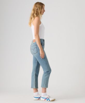 Women's Wedgie Straight-Leg High Rise Cropped Jeans