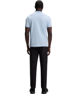 Men's Stretch-Cotton Stripe Trim Polo Shirt