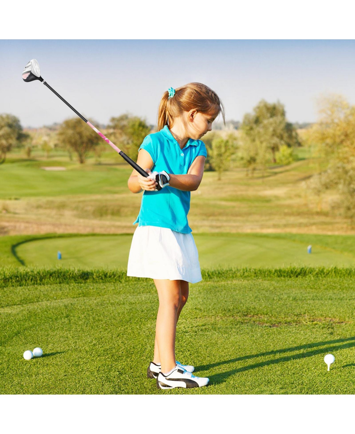 Mecale Junior Complete Golf Club Set with Rain Hood, Right Hand, Ages 8-10