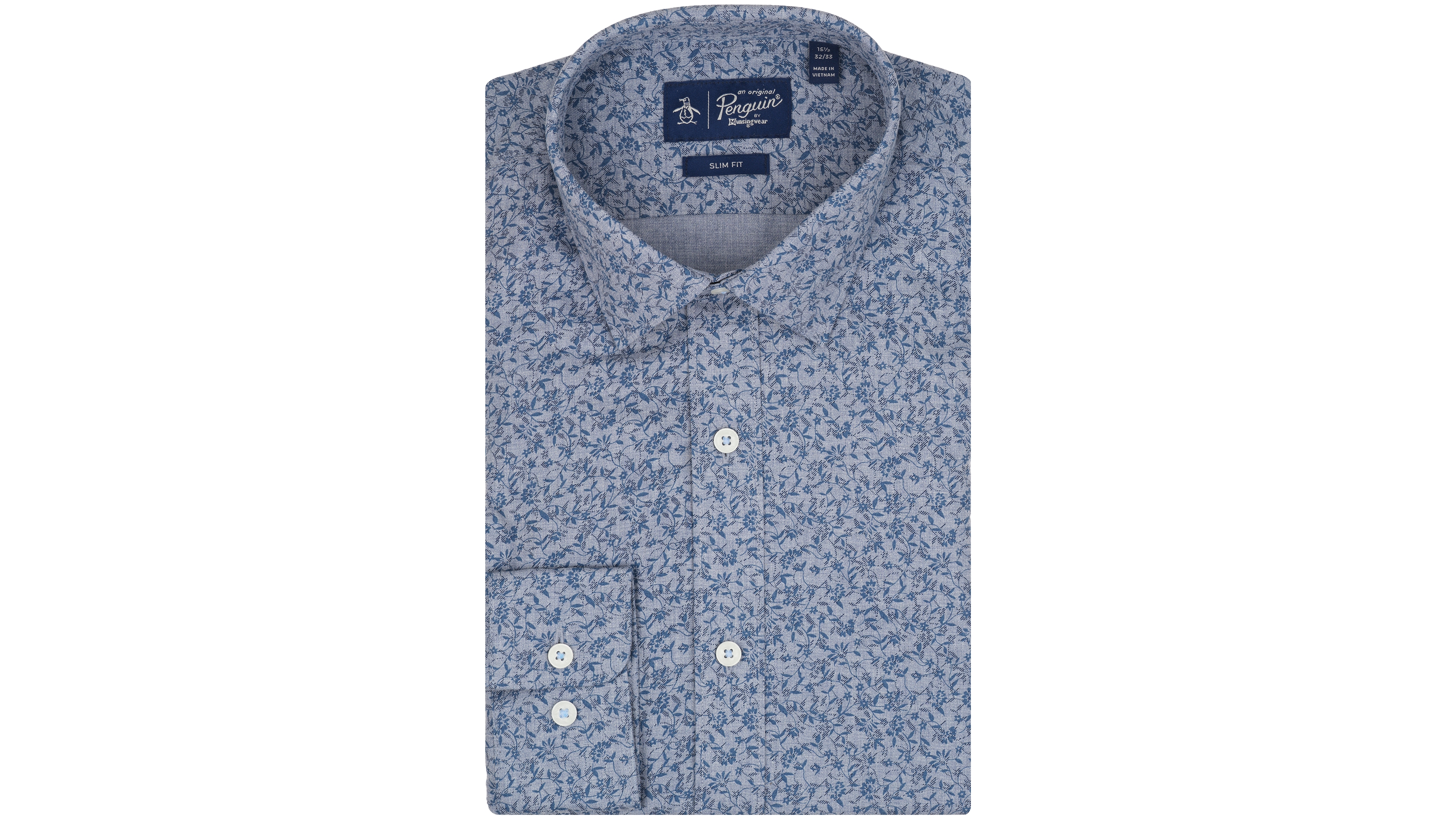 Pengiun Men's Emory Floral Print Dress Shirt