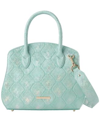 Brahmin Rosetta Medium Seashell Embossed Leather Satchel Bag - Macy's