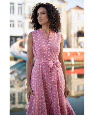 Women's Broderie Embroidered Shirt Dress