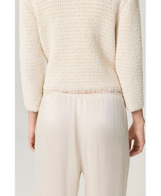 Women's Textured Boucle Button Cardigan