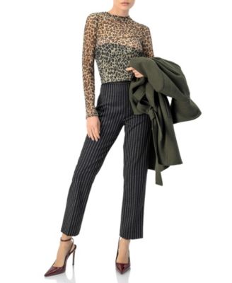 Women's Straight-Leg Striped Trousers
