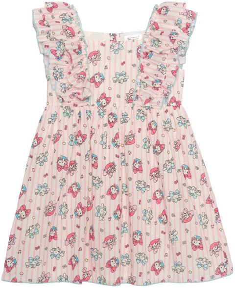 Платье Hello Kitty Sleeveless Square-Neck Dress для девочек, цвет: Слоновая кость / Розовый