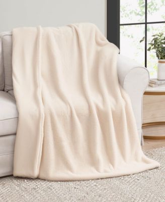 Solid Faux Fur Plush Throw, 50" x 70"