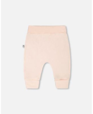 Baby Girls Cotton Jersey Evolutive Pants Peach