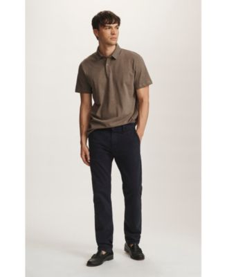 Men's Milton Slim Straight Chino Pants In Casual Twill Pants