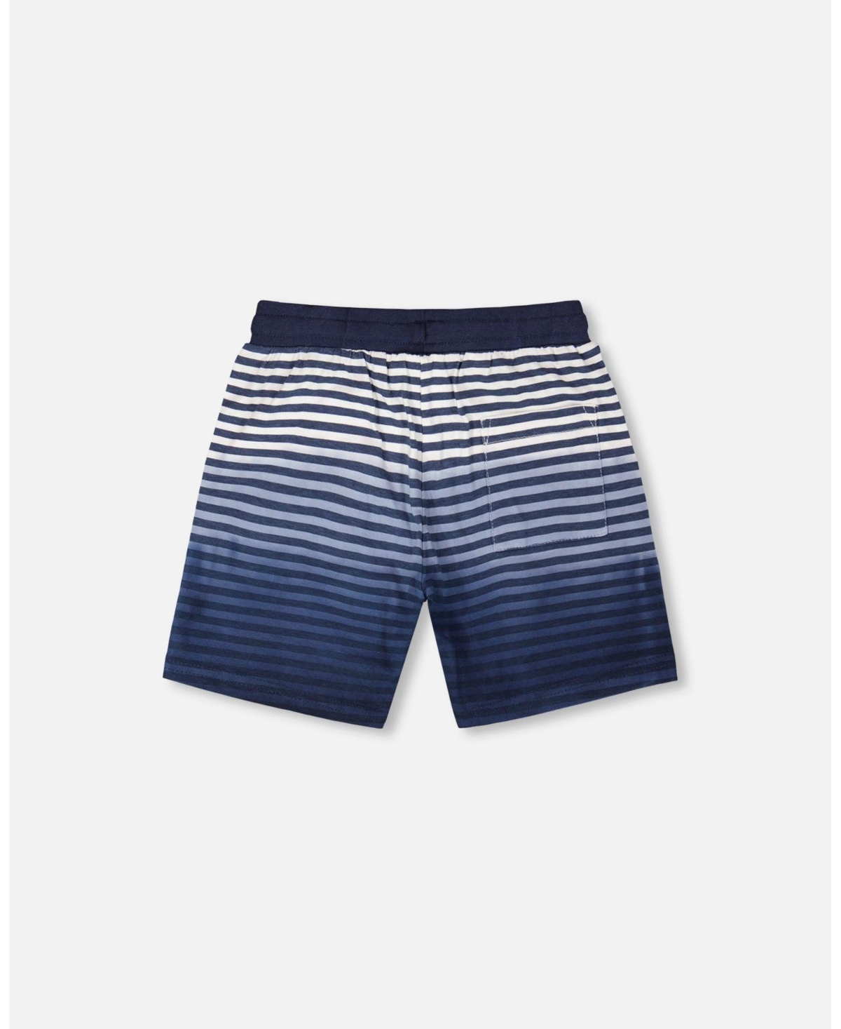 Deux par Baby Boys Cotton Shorts Gradient Stripes