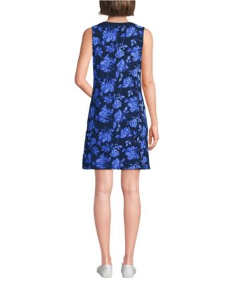 Women's Tall Cotton Jersey Notch Neck Dress