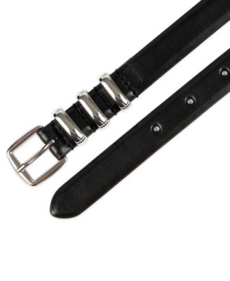 Women's Skinny Triple Metal Keeper Dress Belt