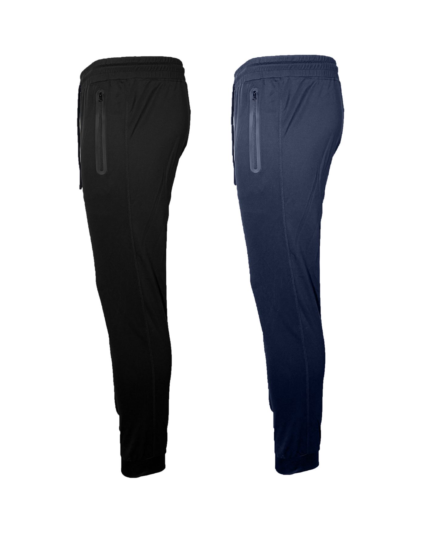 Мужские брюки Blu Rock Modern Slim-Fit Tech Joggers Sweatpants, 2-Pack, цвет: Чёрный тёмно-синий — фото 2