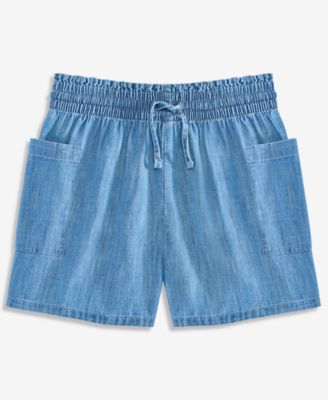 Big Girls' 5-20 Cotton Chambray Shorts