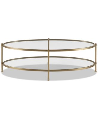Isla 59" Glass Oval Coffee Table