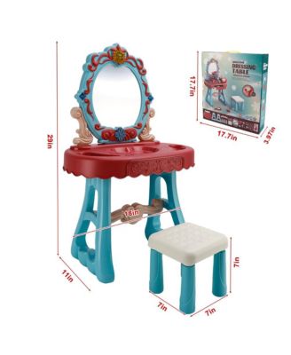 Musical Light-Up Vanity Gift Set with 29-Piece Pretend Play Makeup Toy for Girls