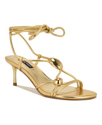 Women's Greska Strappy Ornamented Tie-Up Dress Sandals