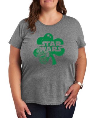 Plus Size Star Wars St. Patrick's Day Clover Short-Sleeve Graphic T-Shirt
