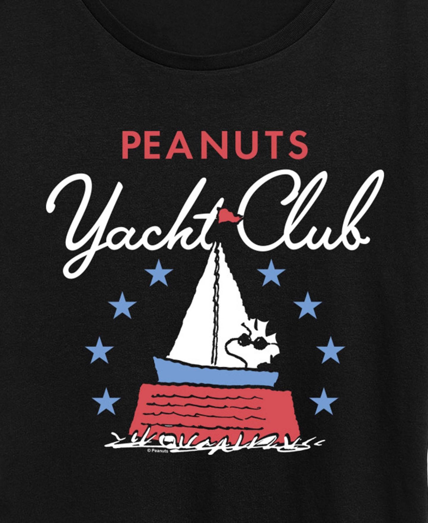 Женская футболка Hybrid Apparel Plus Size Peanuts Patriotic Yacht Club Short-Sleeve Graphic, цвет: Чёрный — фото 2