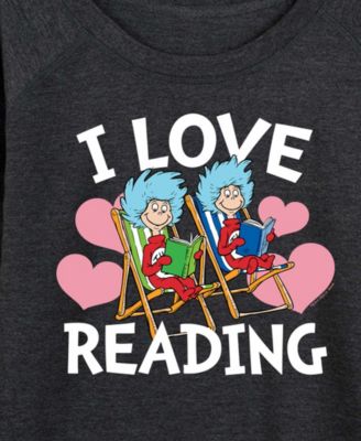 Plus Size Dr. Seuss I Love Reading Crewneck Sweatshirt