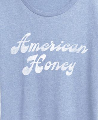Plus Size Instant Message American Honey Graphic Crewneck T-Shirt
