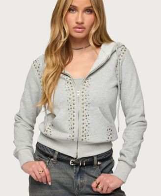 Women's Patricia Studded Zip Up Hoodie