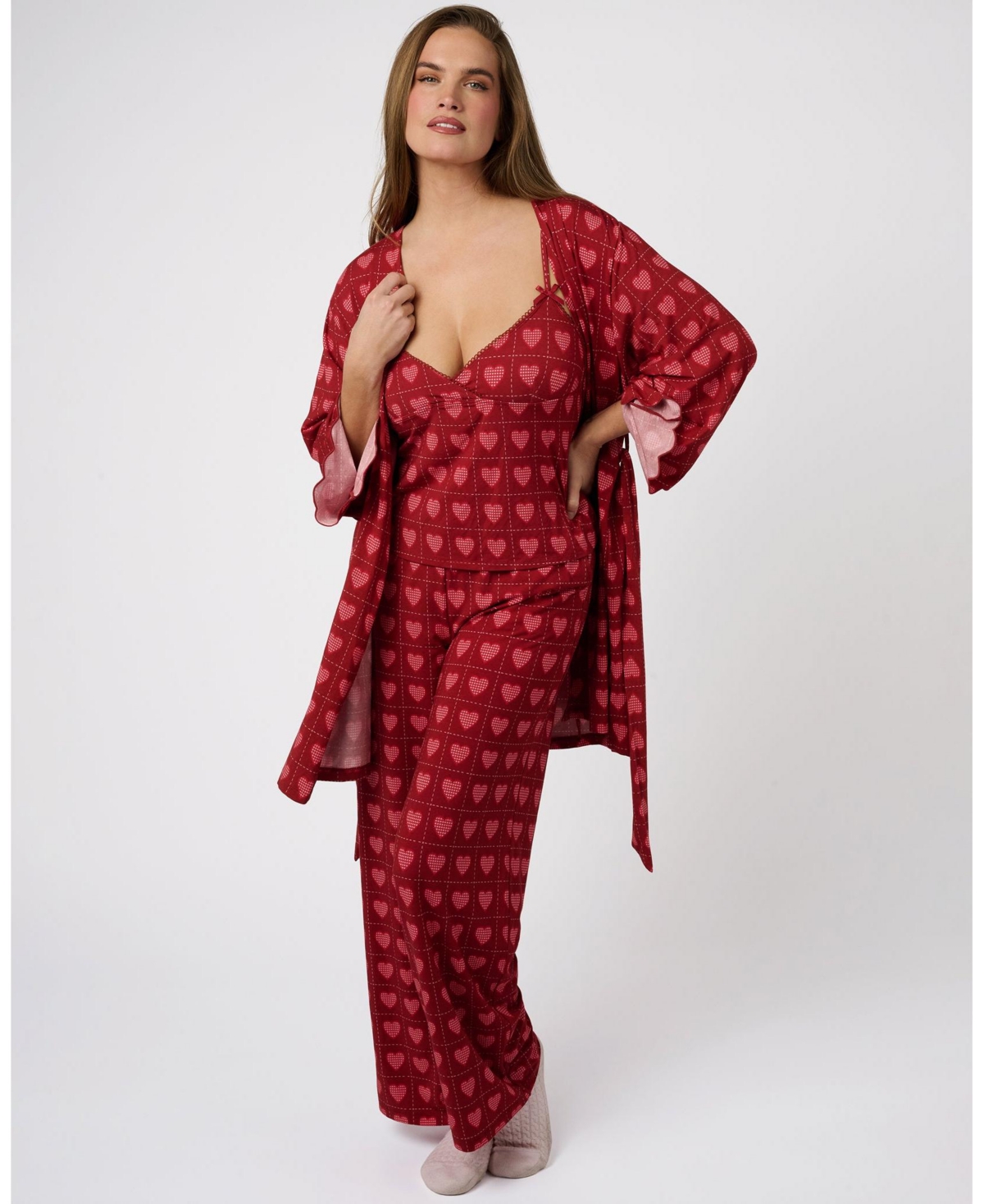 WeWoreWhat Women's Scallop Sleeve Robe