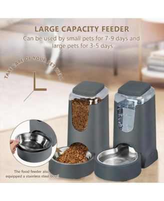 Automatic Pet Feeder & Water Dispenser for Small Medium Dogs Cats